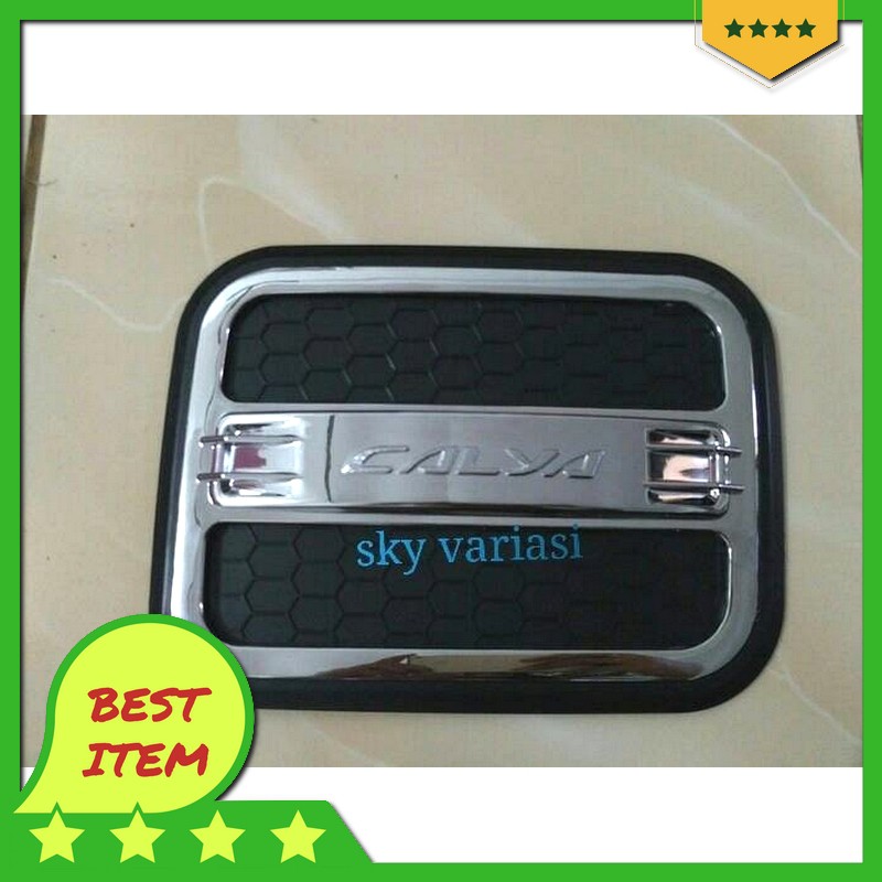 tank cover tutup bensin toyota calya warna hitam chrome variasi modifikasi mobil racing murah