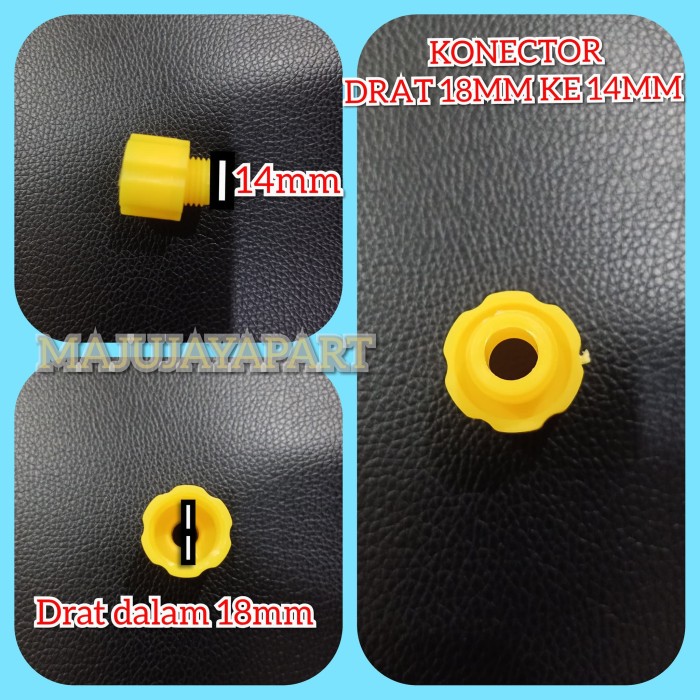 KONECTOR DRAT DALAM 18MM KE DRAT LUAR 14MM