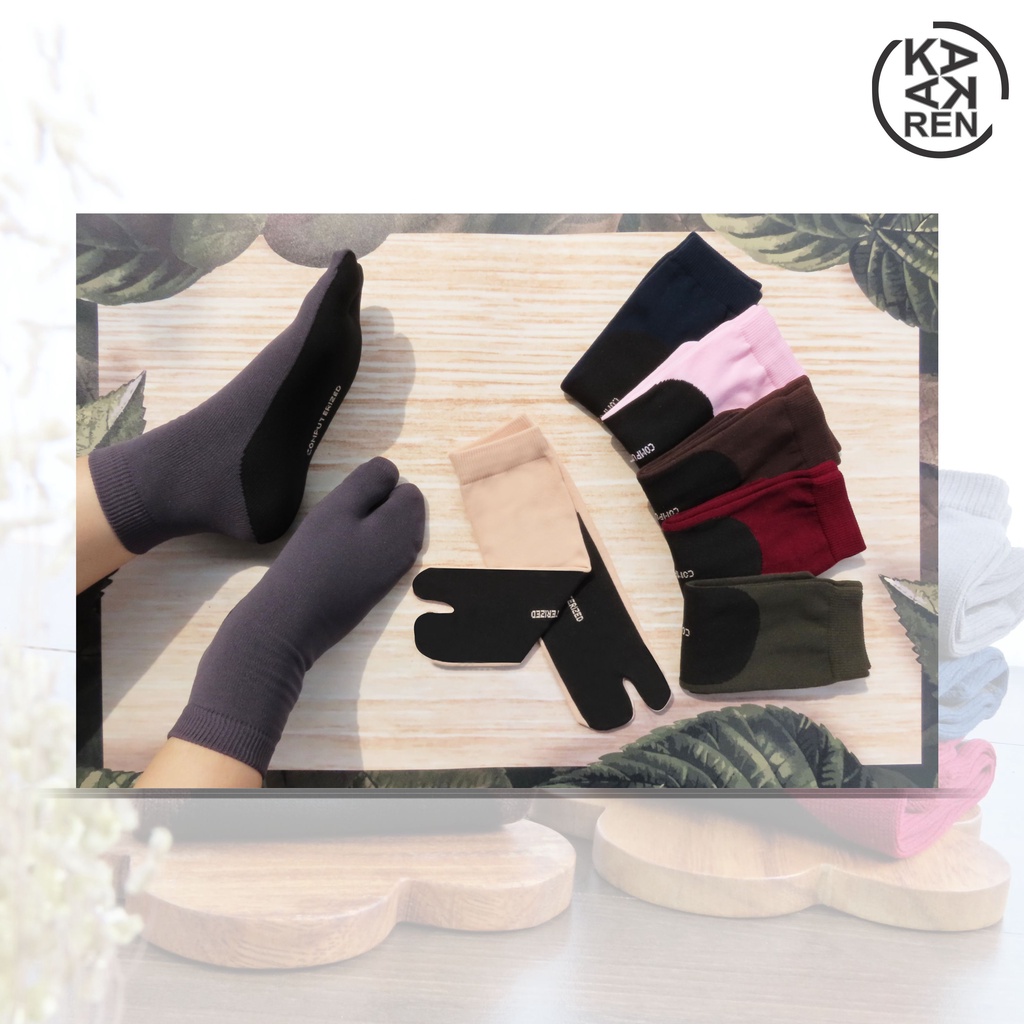 Kakaren Kaos Kaki Telapak Hitam &amp; Polos Dewasa Ankle