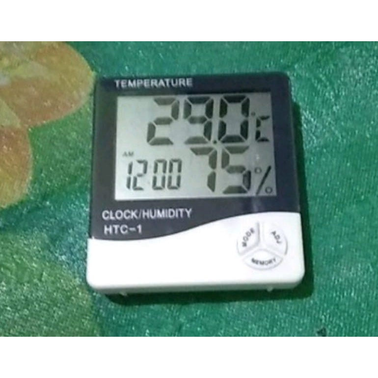 Digital HTC-1 Hygrometer/Termometer/pengatur suhu ruangan PLUS fitur jam alarm, kalender dan clock