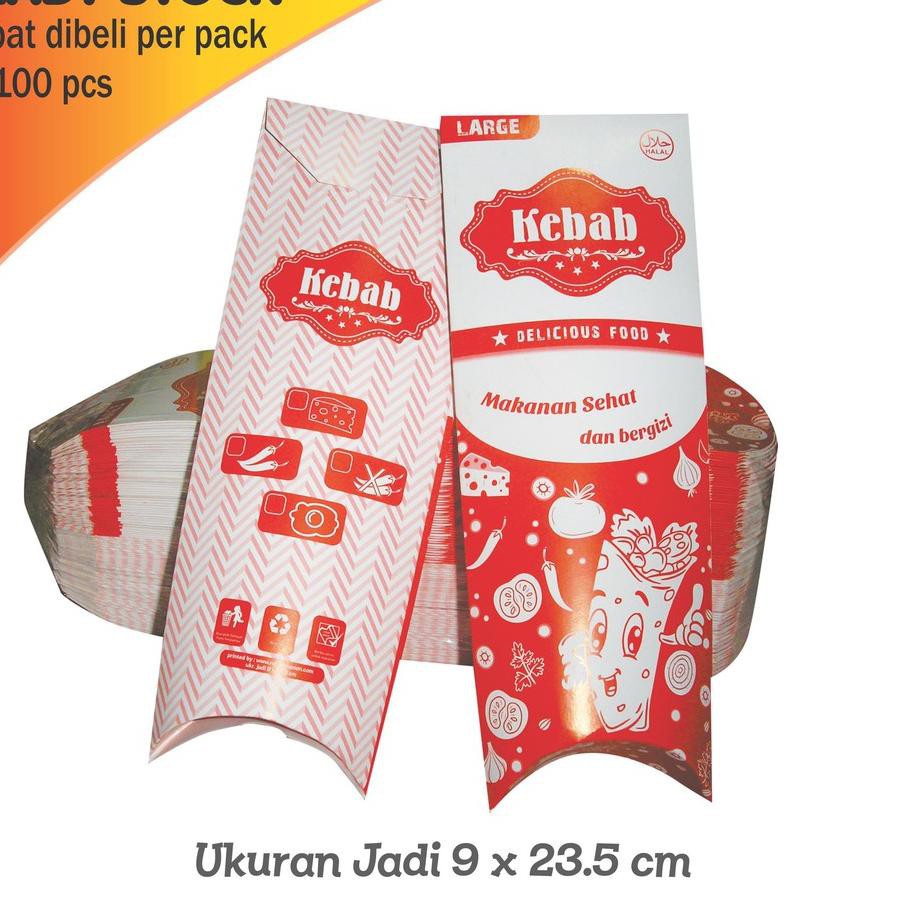 

☎ Box Kebab 8.5 x 23.5 cm (100 pcs ) ♟