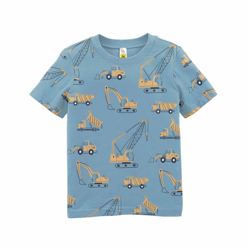 KAOS ANAK FULLPRINT FOSSIL/DINO SKETCH/CONTRUCTION 1-10 T