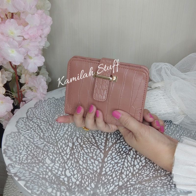 Dompet Wanita Lipat Skat Kartu Kamelia kroco
