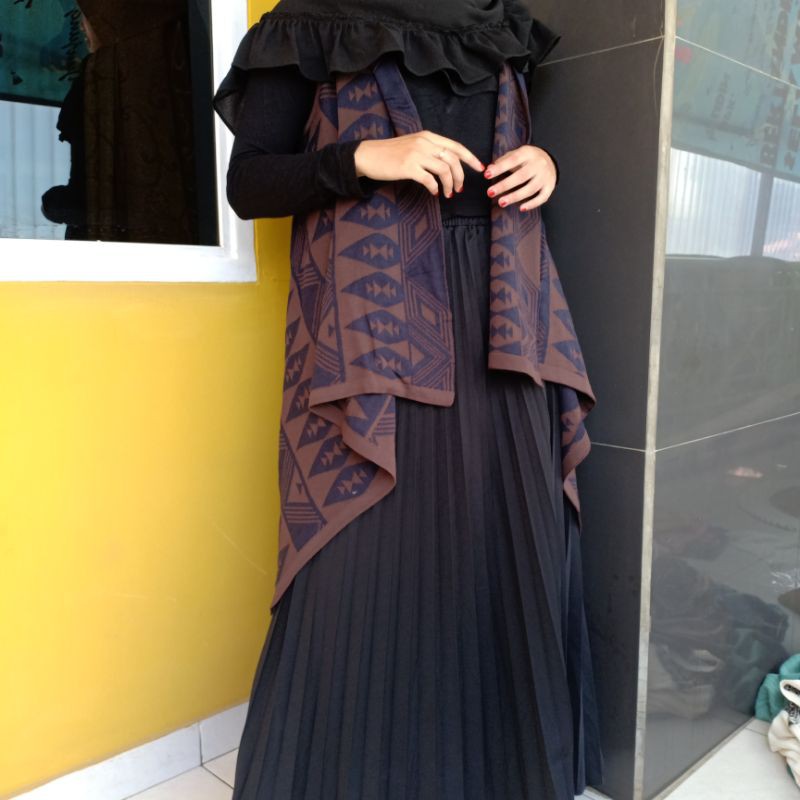 {SHOPAHOLICIDH} Rompi Outer Rajut Wanita Maroko