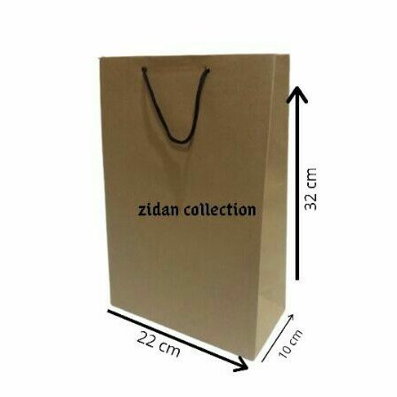 

paperbag coklat craft ukuran 22×10×32 cm