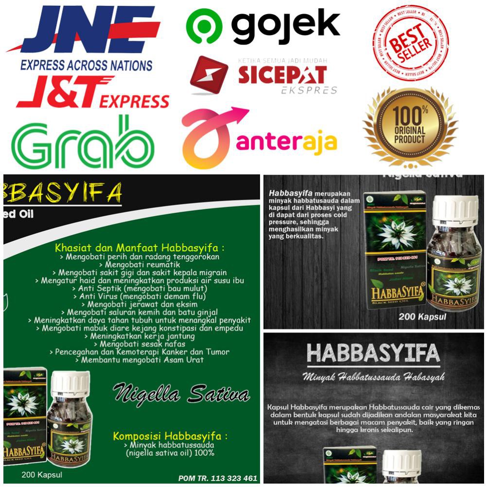 Minyak Habbatussauda Habasyifa 200 Kapsul Black Seed Oil ORIGINAL