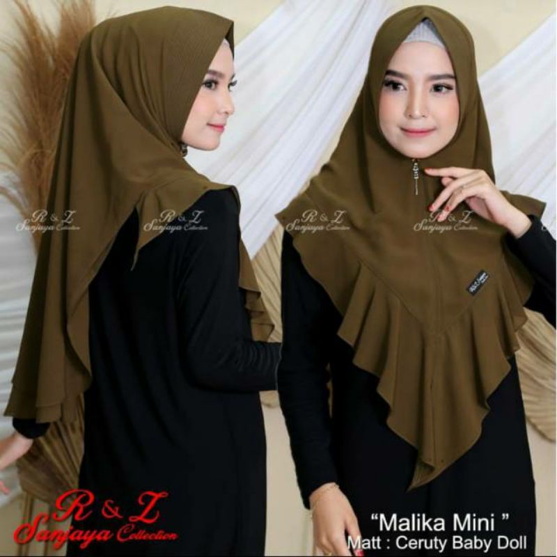 KHIMAR MALIKA CERUTY 2 LAYER ORIGINAL R&Z SANJAYA COLLECTION TERLARIS