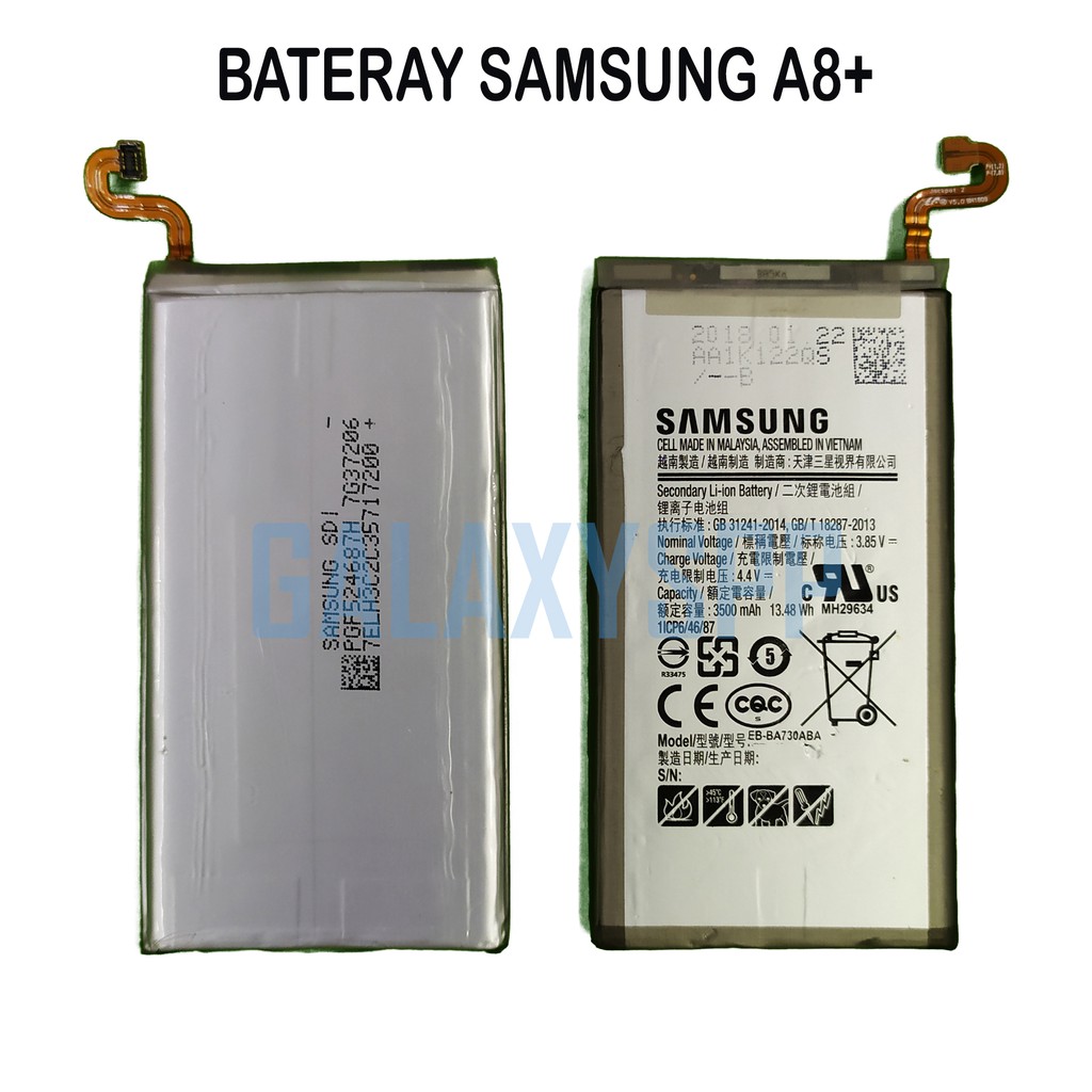 BAT BATRE BATERAI SAMSUNG BATERE SAMSUNG GALAXY A8 PLUS ORIGINAL