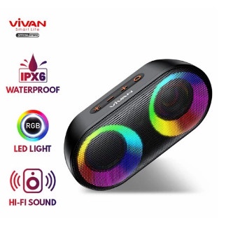 SPEAKER BLUETOOTH VIVAN VS16 WATERPROOF IPX6 RGB LIGHT BLUETOOTH 5.0 SLOT MICRO SD