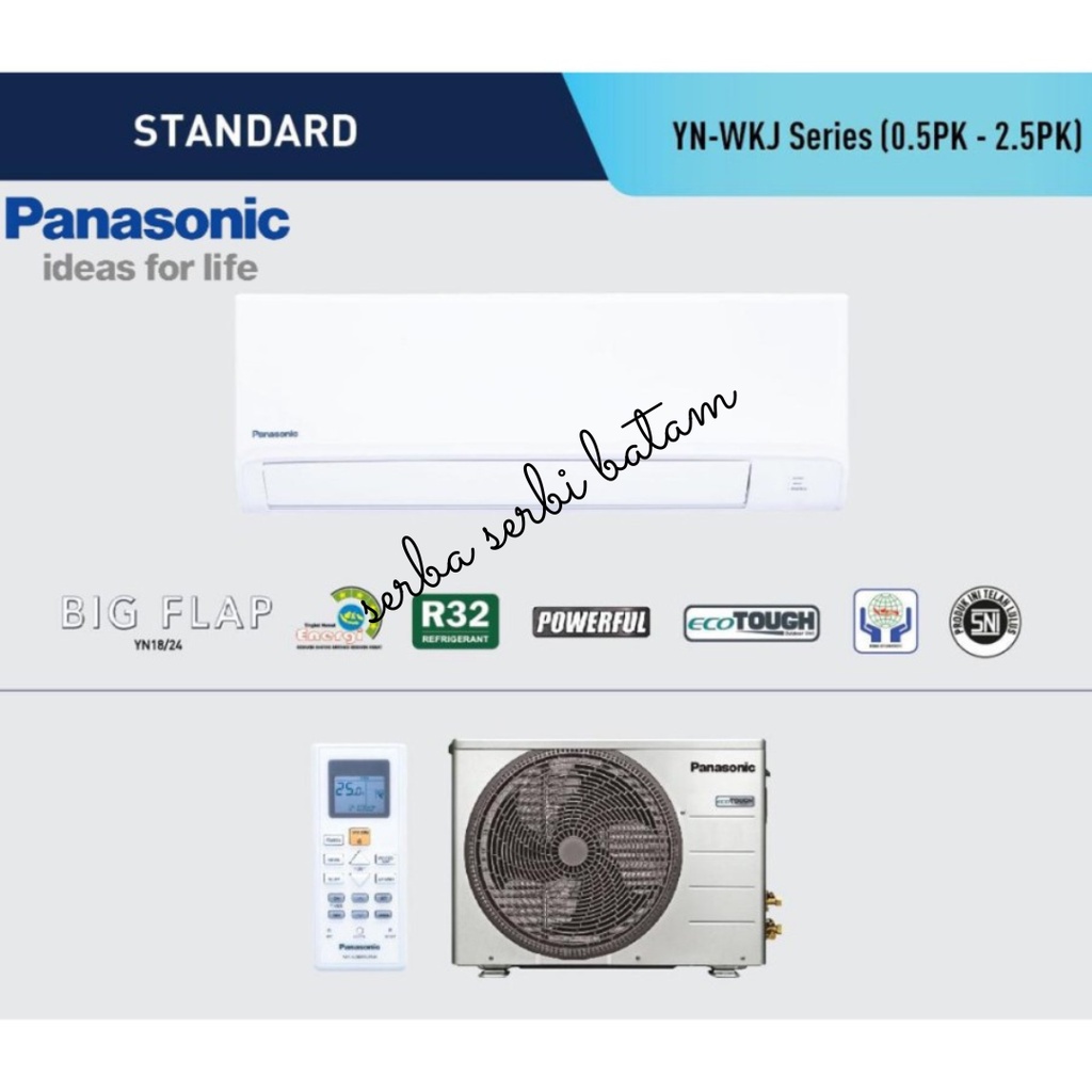 AC Panasonic 1,5 PK CS/CU-YN12WKJ CS-YN12WKJ CU-YN12WKJ 1.5 PK YN12WKJ - Unit Only BATAM