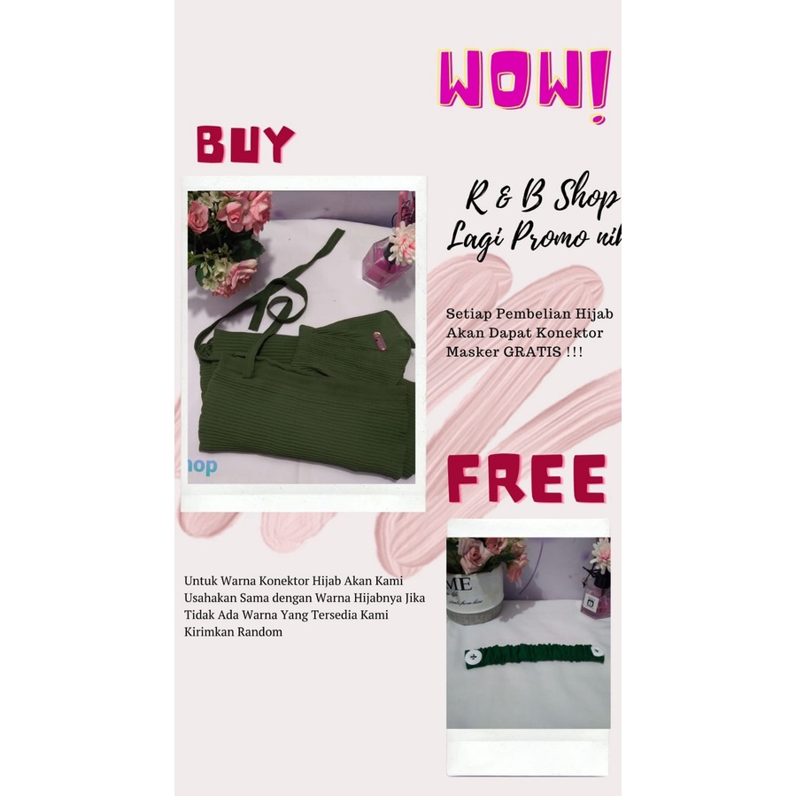 Bergo Plisket/Jilbab Bergo Plisket/Kerudung Bergo Plisket/Bergo Plisket Tali