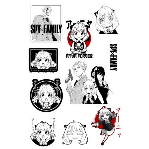 

(COD) Sticker pack SPY X FAMILY anime aesthetic custom