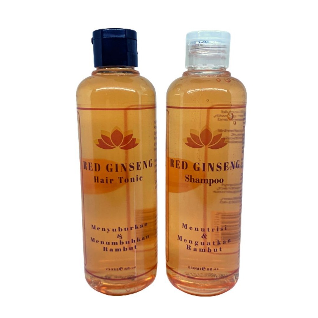 Paket Perawatan Rambut Red Ginseng 2in1 Shampoo &amp; Hair Tonic BPOM - Perawatan Rambut RONTOK Original