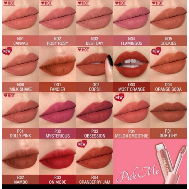 ✨SHASYA✨PINKFLASH LIP CREAM MATTE LONG LASTTING 18 SHADES NEW VIRAL PRODUCT BEST SELLER