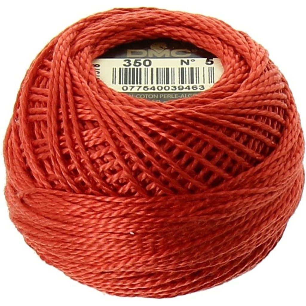 Benang Sulam DMC Art 116 Cotton Perle Pearl Ball Size 5 Kode 350