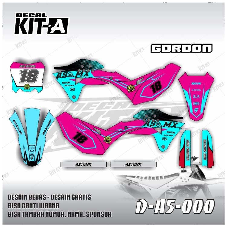 Decal Klx Gordon Sticker Striping Stiker Klx Gordon Decal Sticker Gordon Dekal Klx Gordon Striping P