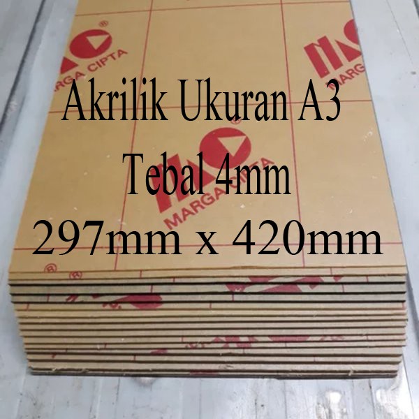 

Lembaran Akrilik Marga Cipta A3 4 mm