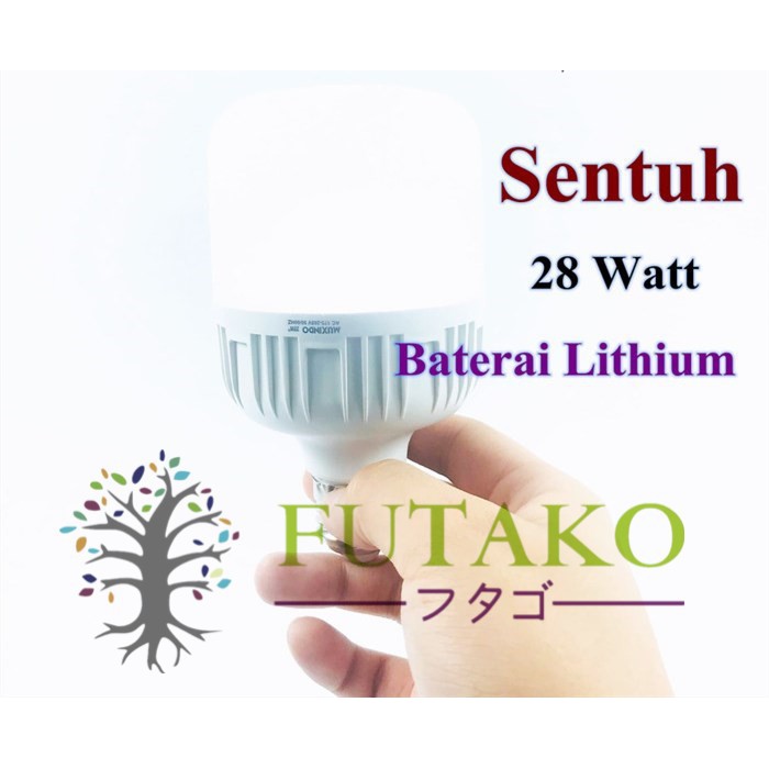 FUTAKO Lampu Emergency Led 28 Watt Sentuh Baterai Lithium