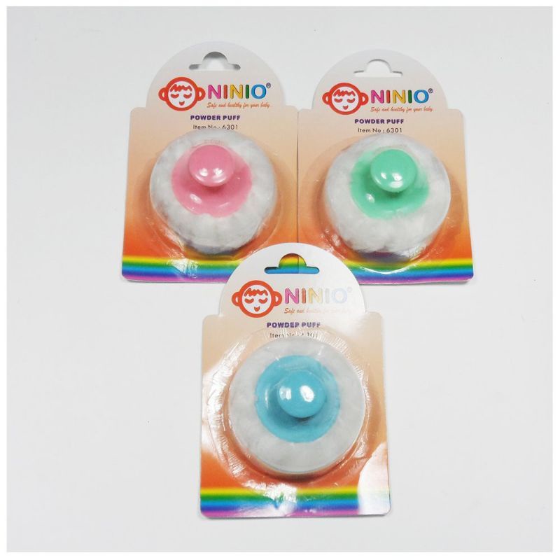 Powder Puff Ninio Kapas Bedak Bayi Halus Lembut/ Puff Bedak Tabur Bayi Ninio Newborn