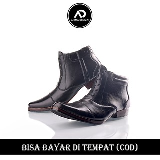  SEPATU  PANTOFEL  PRIA  MODEL BOOTS RESLETING ALADIN  TINGGI 