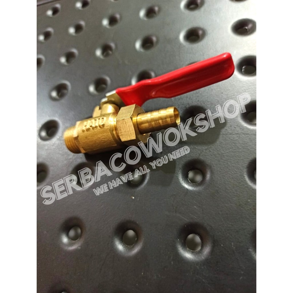 Kran Angin Kompresor 1/4&quot; Hato Ball Valve Kuningan Termurah Berkualitas