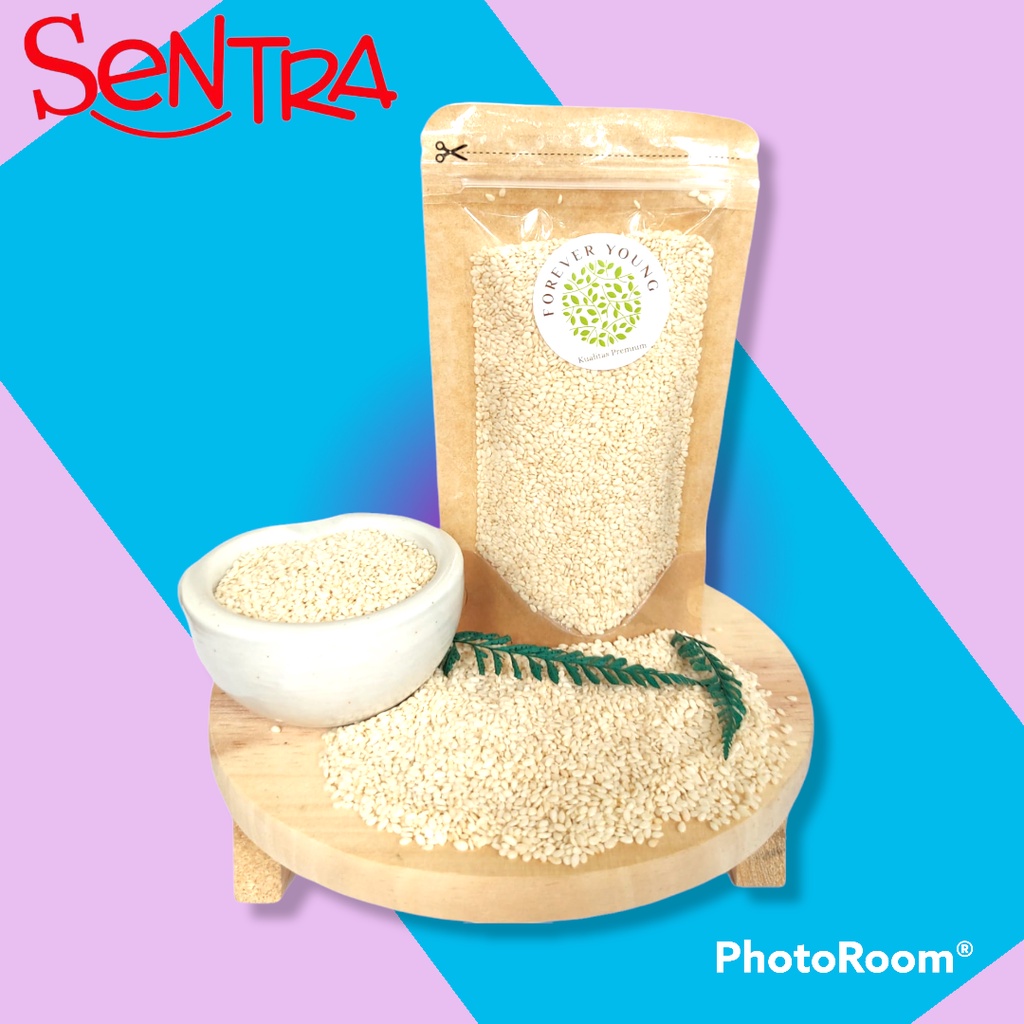 

Natural White Sesame Seed / Biji Wjen Putih Organik