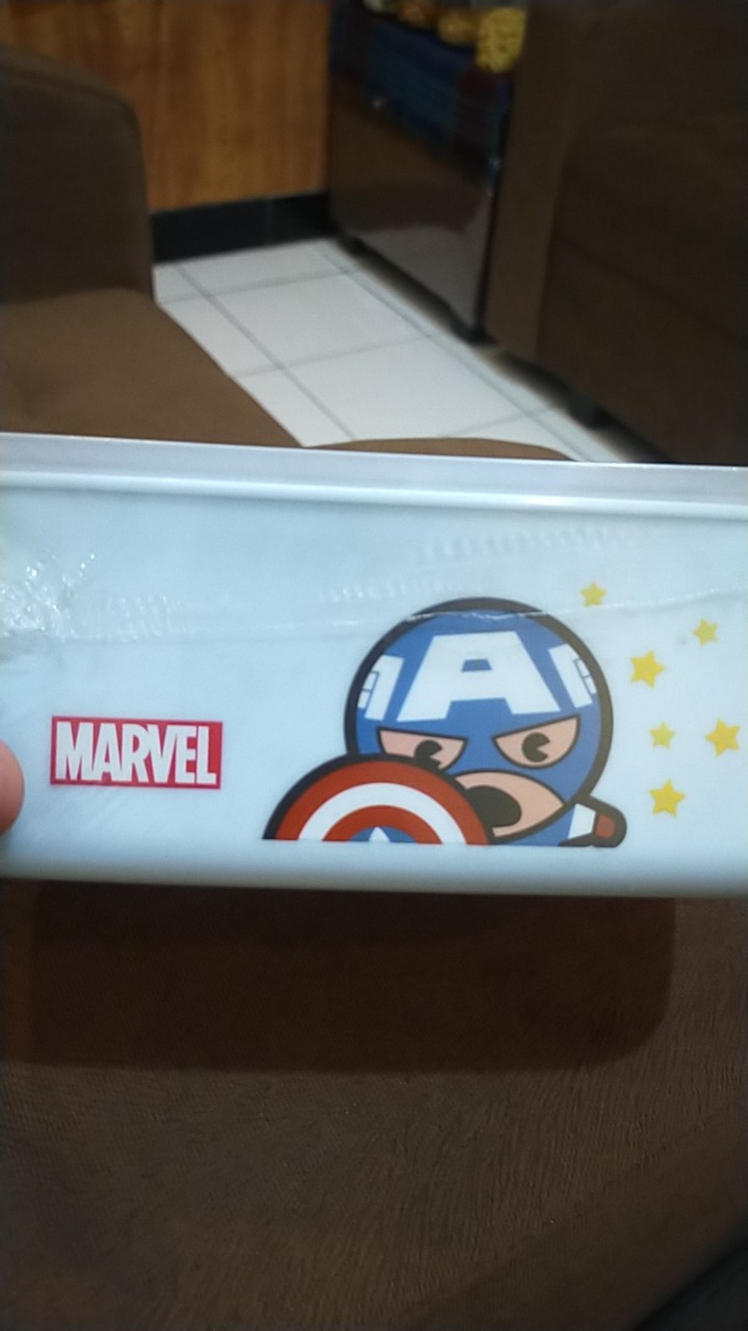 Miniso Marvel Kotak Makan Siang Penyimpanan Makanan Minum Lunch Box 400ml Alat Dapur Rumah Tangga