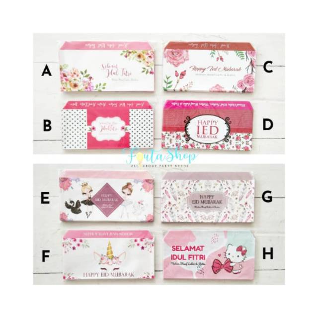 

AMPLOP LEBARAN HARI RAYA LUCU SHABBY MOTIF UNIK