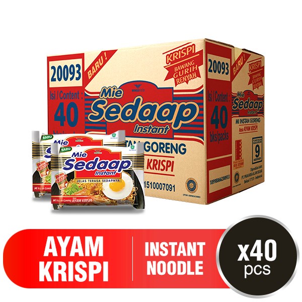 

Sedaap Mie Instan Ayam Krispi 84 gr 1 Dus isi 40 pcs