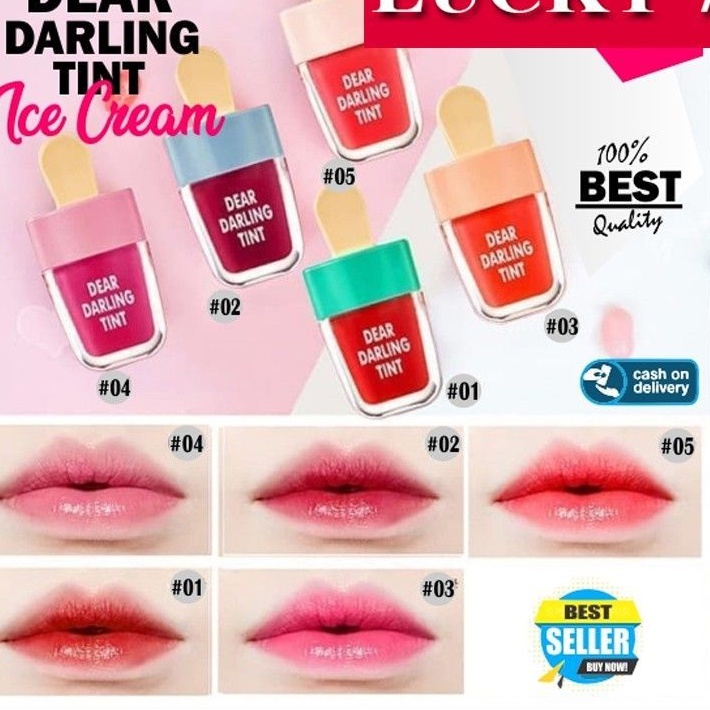 DE3 Liptin Dear Darling Tint - Dear Darling Water Gel Tint Ice Cream LIPTINT MATTE LIP TINT (1