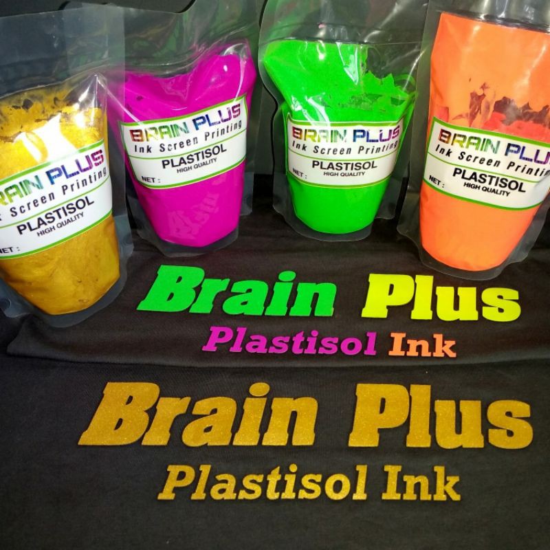 

mdn Tinta Sablon PLASTISOL FLOURESCENT Brain Plus Green 500gr