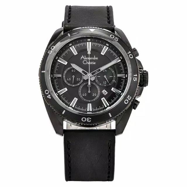 Jam Tangan Pria Alexandre Christie Original AC 6472 MCL BLGY Black Grey