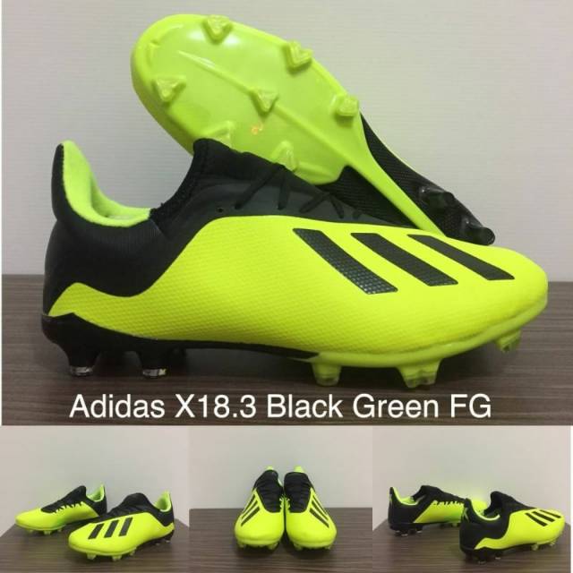 Adidas X18.3 Black Green FG