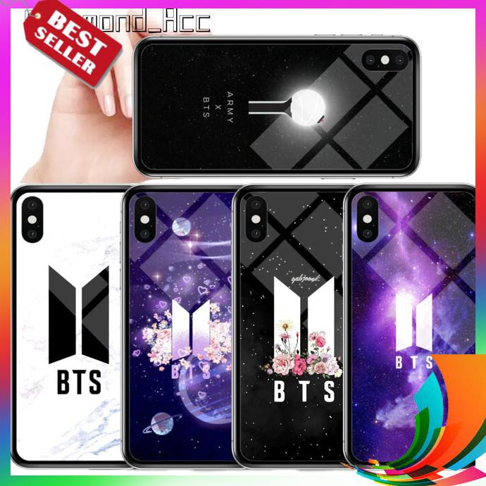 【TERBARU】 PREMIUM Case Hp Glass MOTIF LOGO BTS SAMSUNG GALAXY NOTE 9