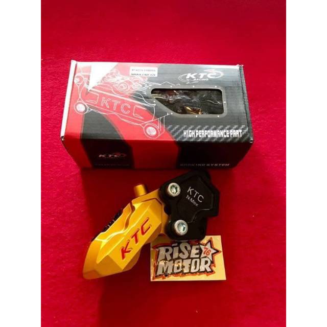 Kaliper Ktc Nmax Depan embos kecil 4 piston gold