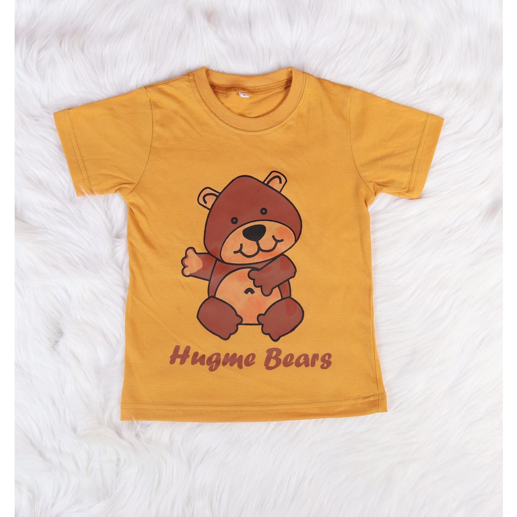 KAOS ANAK GAMBAR TEDDY BEAR KAOS HUGME BEE AND BEAR