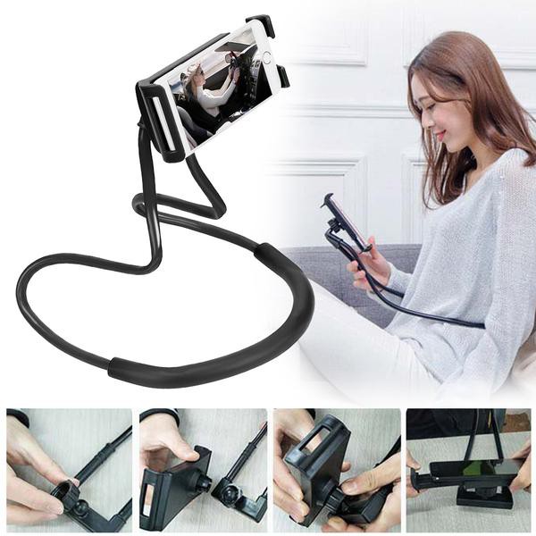 Lazypod Leher dan Pinggang Lazy Pod handphone Holder Relax Hanging Neck Stand lazyneck Multifungsi