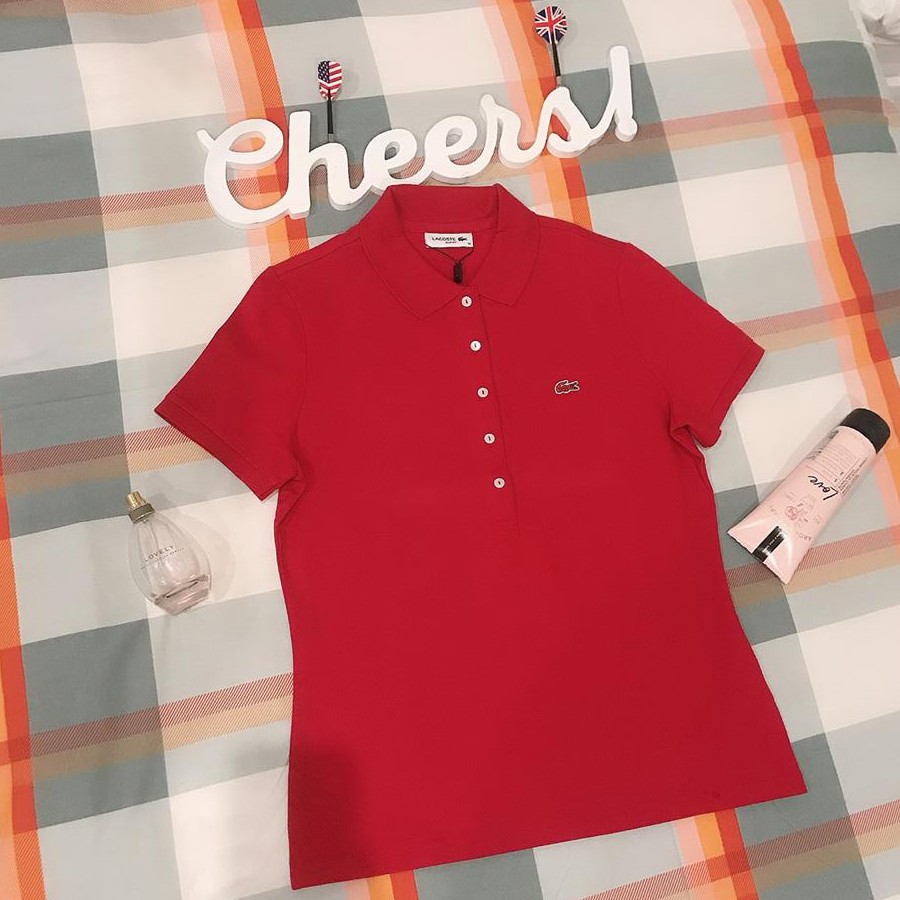 Kaos Wanita Casual / Formal Merk Lacoste Branded Ori 100&