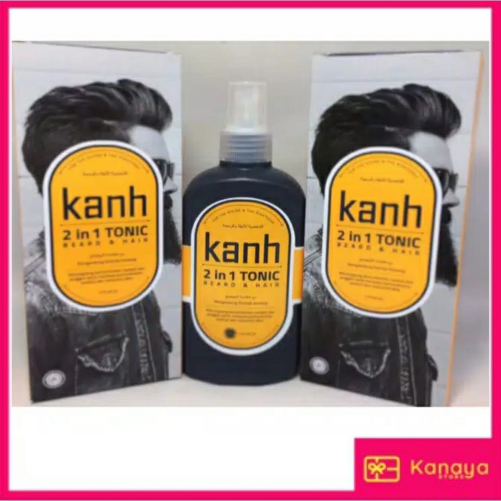 (BISA COD) Kanh 2 in 1 Hair and Beard Tonic