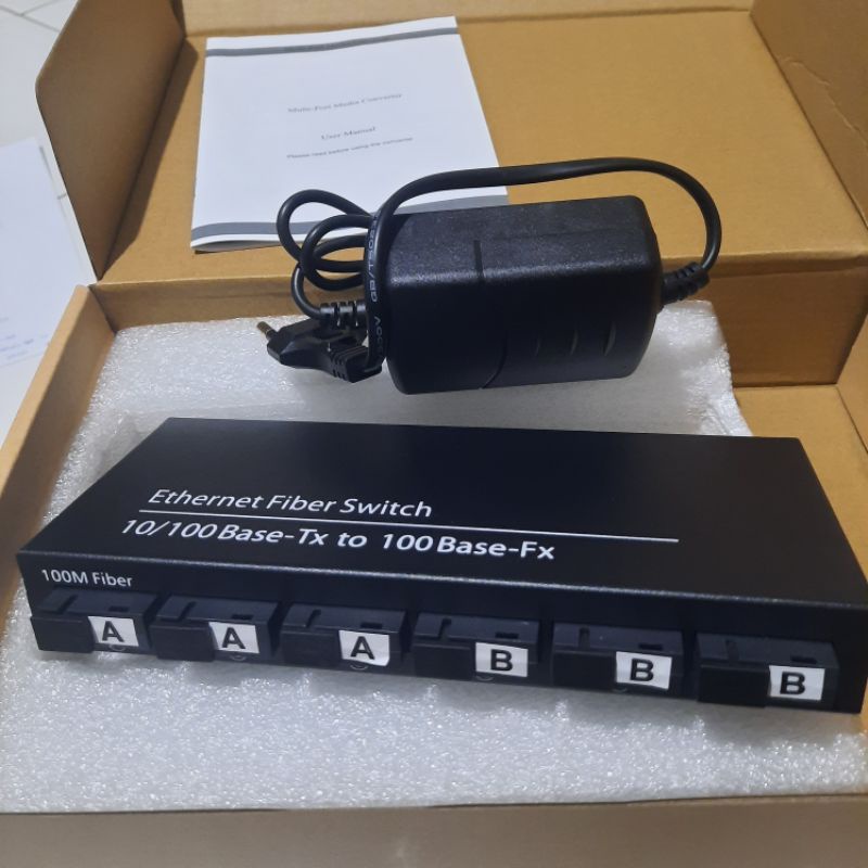 Media Comventer Fiber Optik 4 atau 6 FO serta 2 Port LAN RJ45