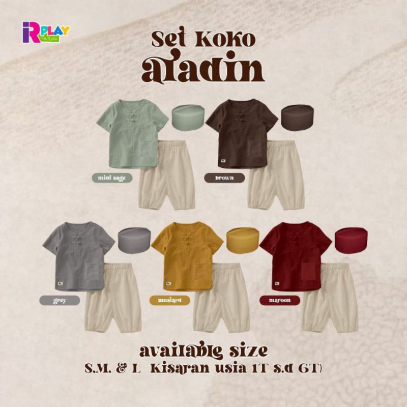 SETELAN KOKO ALADIN ANAK BY IRPLAY