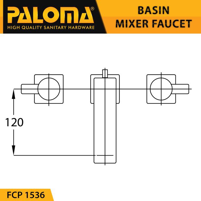 PALOMA FCP 1536 Keran Mixer Wastafel Cuci Tangan Panas Dingin Kran Air