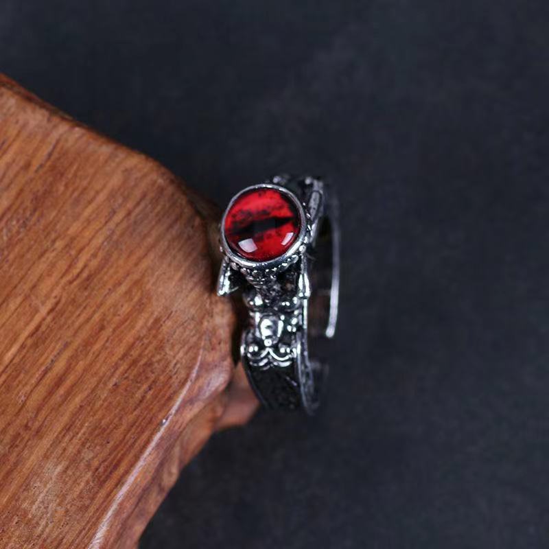 Cincin Desain Mata Setan Tengkorak Gaya rock Eropa Amerika Untuk Pria Dan Wanita