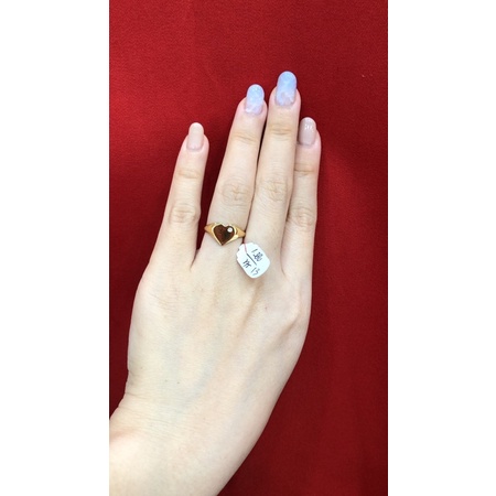 Cincin simple love emas asli 8k/375