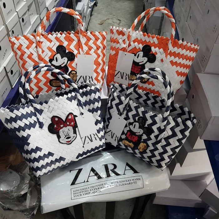 Mickey Disney Zara Shopper Rattan Bag ZigZag