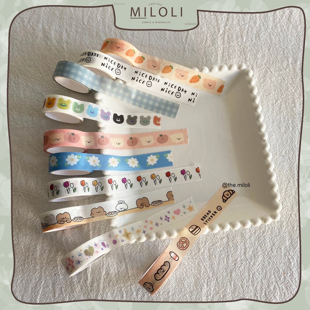 

[MILOLI] 1Pc CUTIE Washi Tape Masking Tape BuJo DIY Scrapbook Journal - A0037