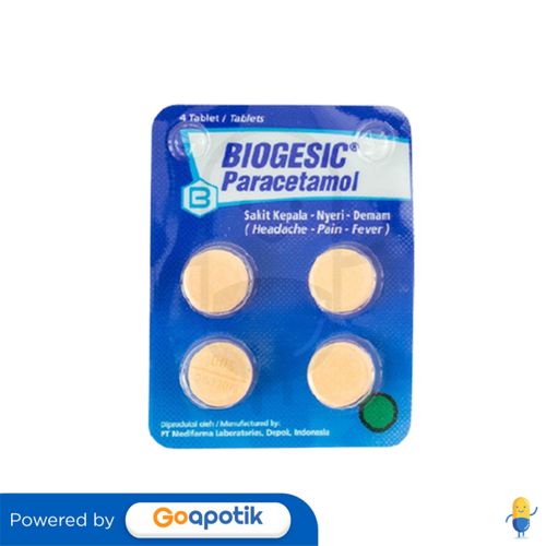 Biogesic 500 Mg Strip 4 Tablet