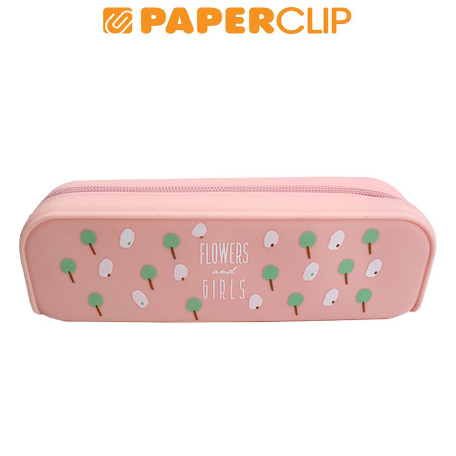 

PEN CASE / TEMPAT PENSIL SILICON FLOWERS GIRLS LANGUO LG-30273