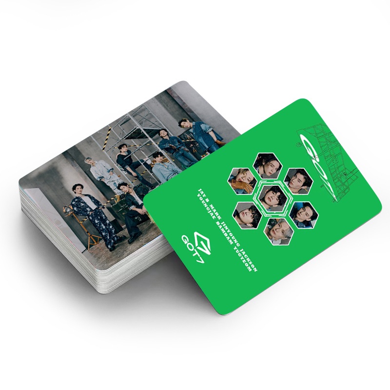 30 Pcs / box Kartu Lomo Foto Dua Sisi Desain Album GOT7