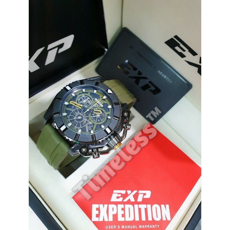 Jam tangan pria new expedition EXP E 3009 M Green